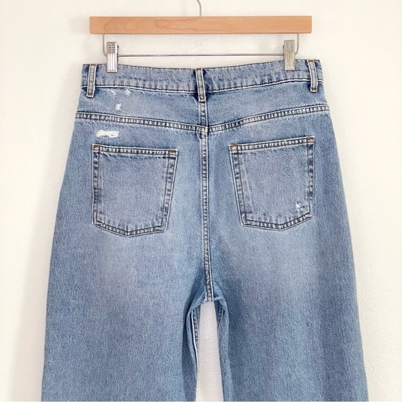 Sandro Guylain Distressed Boyfriend Rigid Denim High Waist Ankle Jean 10 - Picture 9 of 16